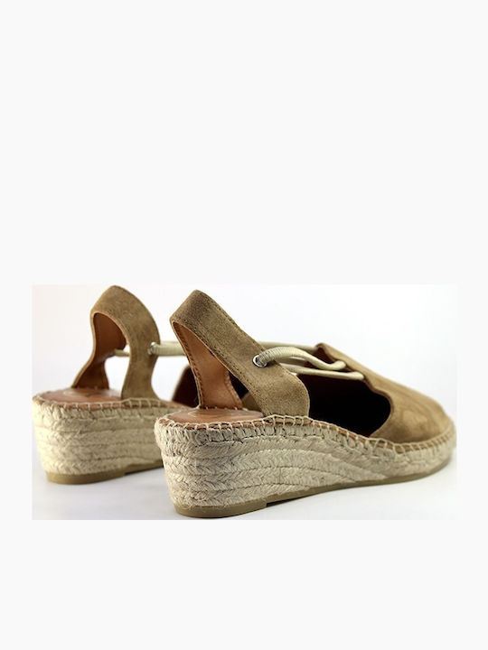 1825 Women's Suede Platform Shoes Tabac Brown