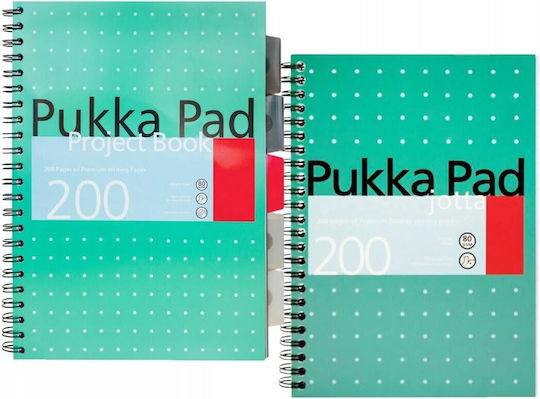 Pukka Pad Τετράδιο Λευκό Β5 200 Φύλλων Πολύχρωμο