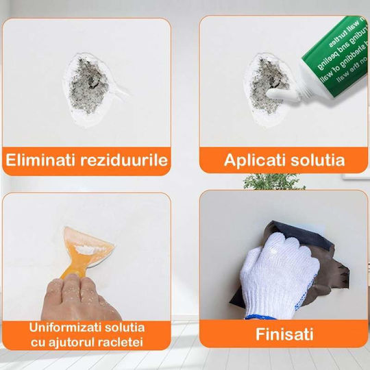 Chit de Reparare Instantanee pentru Pereți Găuri Zgârieturi Plăci Uscare Rapidă Alb