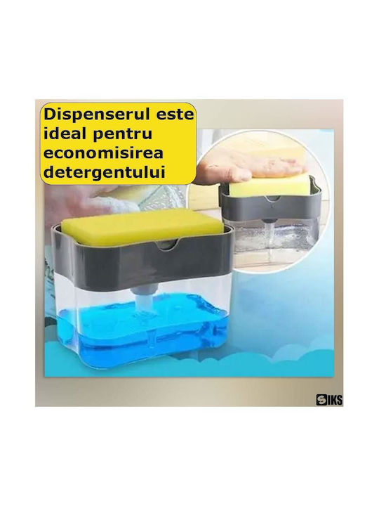 Spender Küche Kunststoff mit Schwammhalter Transparent 380ml