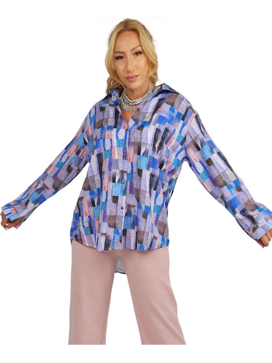 Women's Long Sleeve Shirt Colorful
