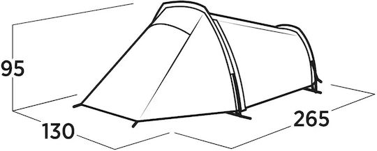 Easy Camp Sarek Σκηνή Camping Τούνελ Ορειβασίας Πράσινη 4 Εποχών για 1 Άτομο Αδιάβροχη 3000mm 38x12x95εκ.