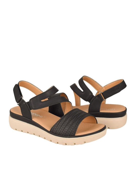 Women's Flat Sandals Anatomic in Black Color