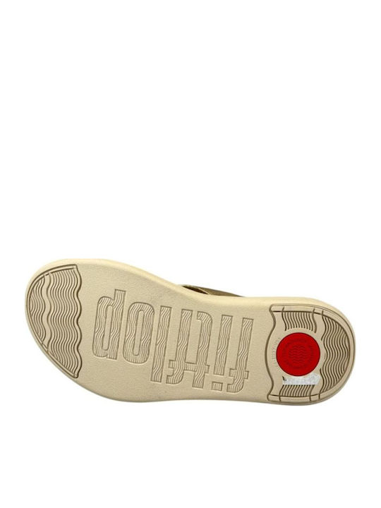 Women's Flat Sandals in Gold Color