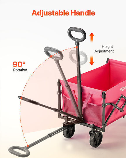 Foldable Garden Cart Four-wheel 120lt