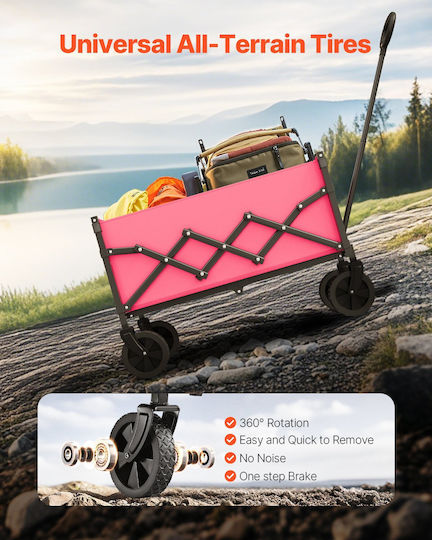 Foldable Garden Cart Four-wheel 120lt