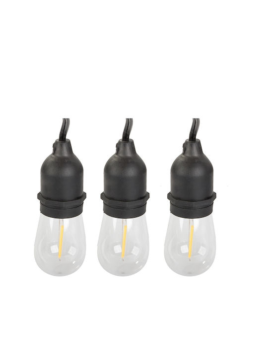 Verk Group Wasserdichte Lichterkette Beleuchtung LED 20m mit 20 Lampen Warmweiß