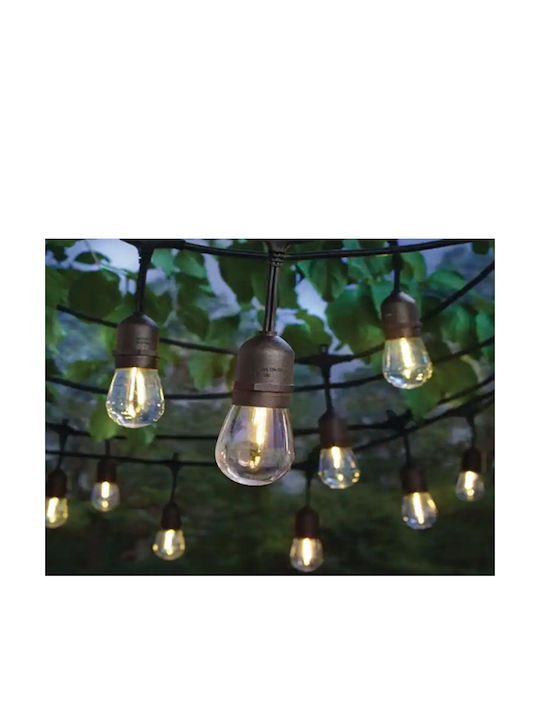 Verk Group Wasserdichte Lichterkette Beleuchtung LED 20m mit 20 Lampen Warmweiß