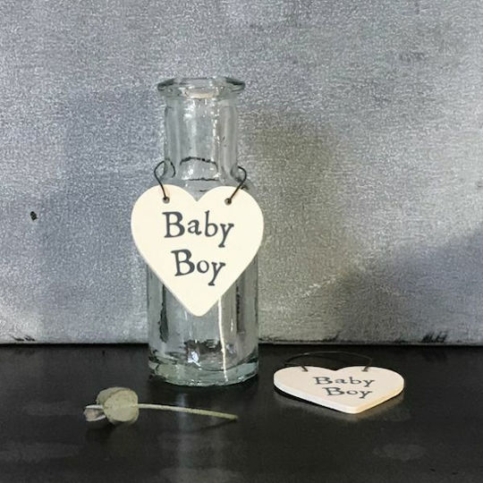 Kleines Holzherz 6x3cm Baby Junge Synchronia