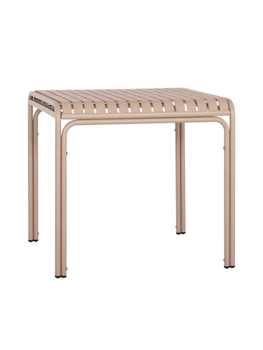 Rachel Sitting Room Outdoor Free Standing Aluminum Table Champagne 79x79x75cm