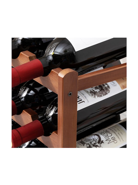 eBest Free Standing Wooden Wine Rack Brown 43x23.5x27cm