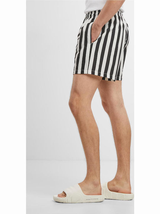 Men's Swimwear Shorts Black/offwhite Striped