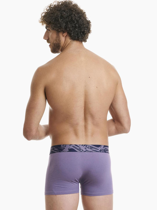 Ανδρικά Μποξεράκια Μπλε Σκ./λιλά 2Pack