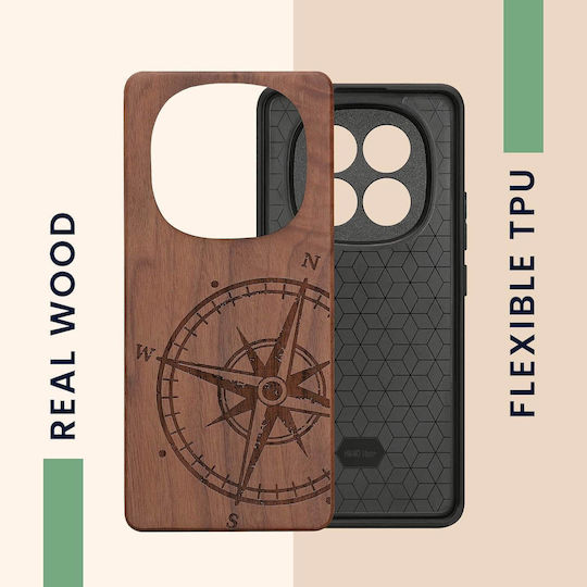 KWmobile Задна корица Дърво Кафяв (Redmi Note 14 Pro+)