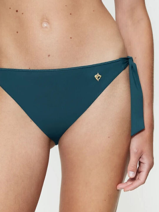 Summer Twist Bikini Slip Petrol