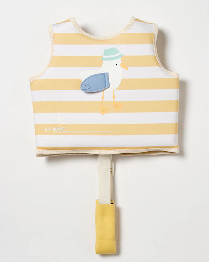 Παιδικό Φουσκωτό Γιλέκο Θαλάσσης Sunnylife Sid Seagull Mustard Stripe Yellow 9339296069608