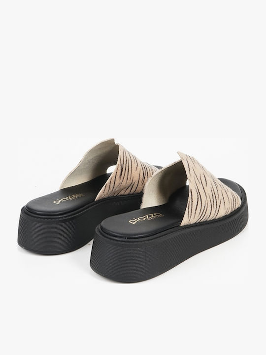 Women's Flat Sandals Flatforms in Ecru Color