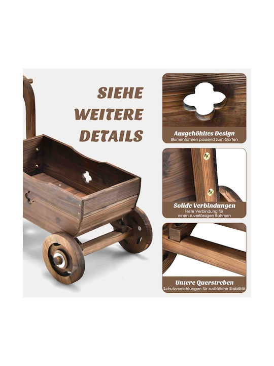 Costway Blumenkasten Hölzernes Brown 27cm.