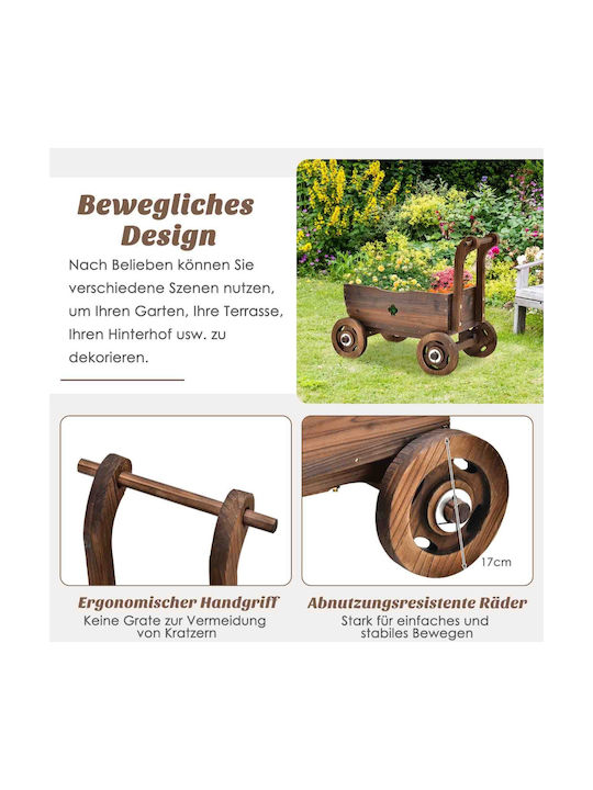 Costway Blumenkasten Hölzernes Brown 27cm.