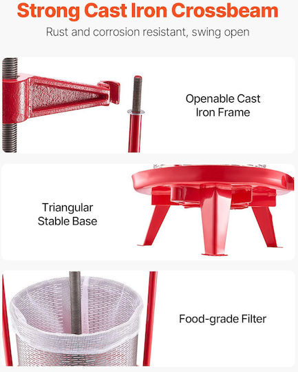 Vevor Manual Grape Press 14lt GJYZJLSBXG142GNCWV0