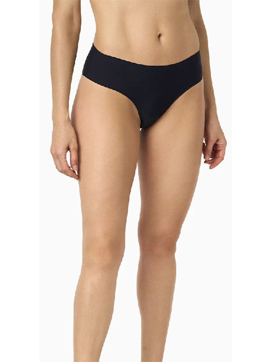 Ψηλόμεσα Γυναικεία Slip 2Pack χωρίς Ραφές Μαύρο