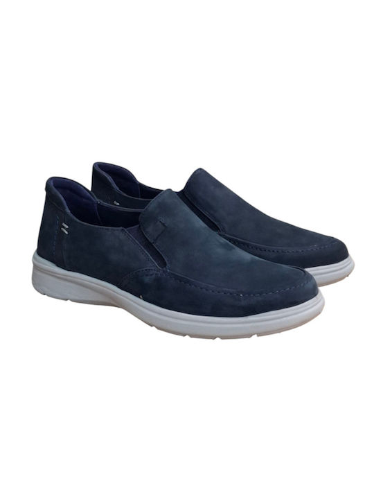 Men's Leather Moccasins Blue