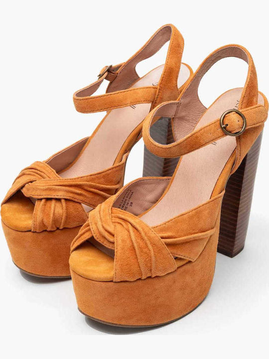 Fabric Sandals Tabac Brown