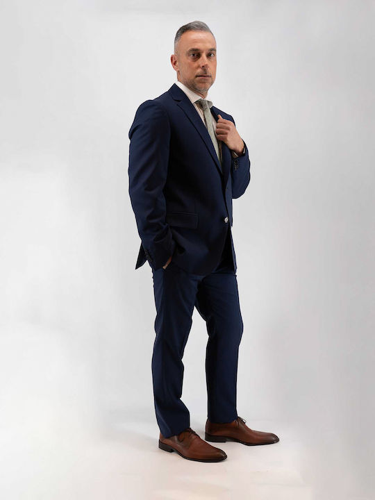 Costum Bărbați cu Croială Normală BLUE