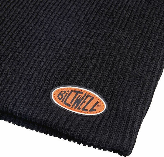 Beanie Unisex Σκούφος Πλεκτός σε Μαύρο χρώμα