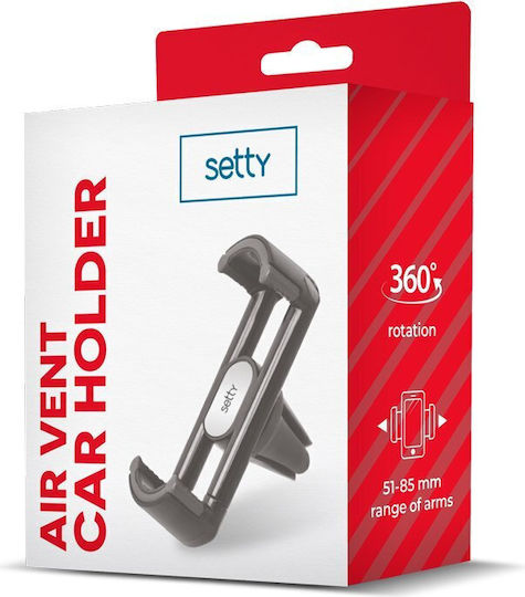 Setty Car Mobile Mount with Adjustable Hooks Black