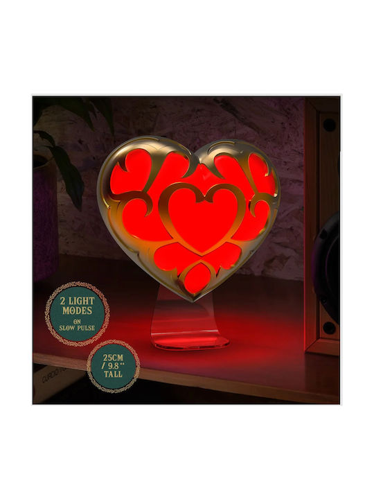 Paladone Lămpi De Masă Pentru Copii Decorațiune The Legend Of Zelda - Heart Container Roșu 22x9cm