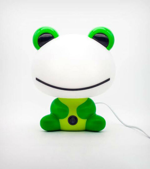 Aca Kids Decorative Lamp Frog Green 20x17x25εκ.