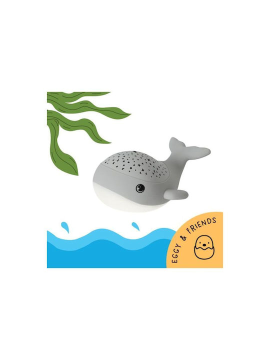 Mega Light Παιδικό Διακοσμητικό Φωτιστικό Willy Whale Λευκό 14.3x17x8.9εκ.