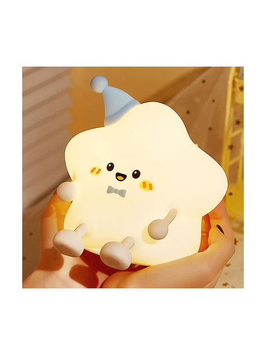 Kids Decorative Lamp with Stars Projection White 13.8x13.6x13.6cm