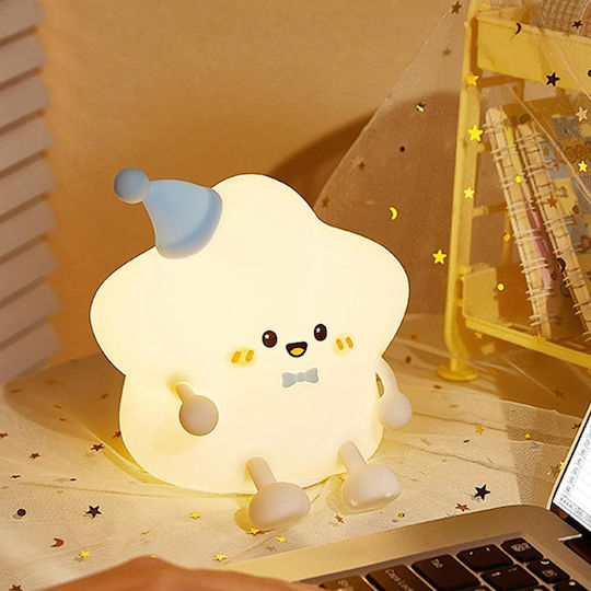 Kids Decorative Lamp with Stars Projection White 13.8x13.6x13.6cm