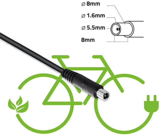 Qoltec Charger for Electric Scooter Xiaomi in Black Color