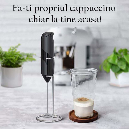 Φραπεδιέρα Χειρός Μπαταρίας Μαύρη
