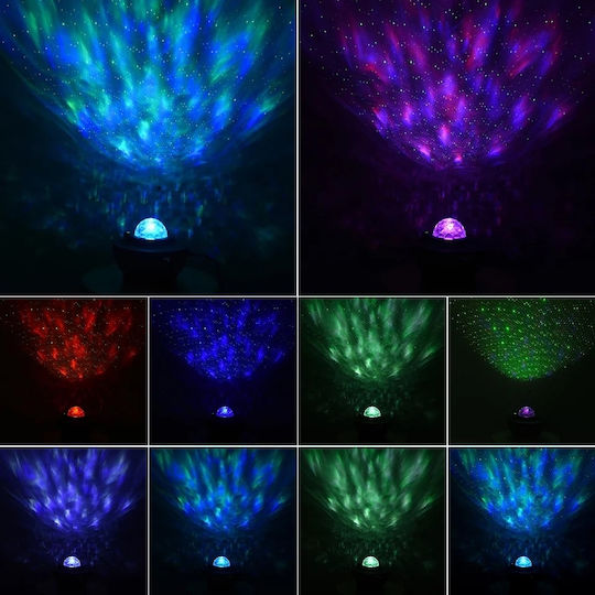 ACP Led Παιδικό Φωτιστικό Projector Μαύρο 11x11x16εκ.