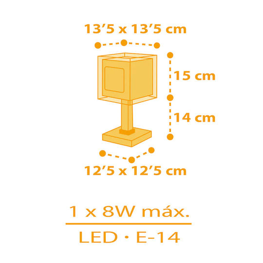 Ango Kinder Nachttischlampe Mehrfarbig 13.5x30x30εκ.
