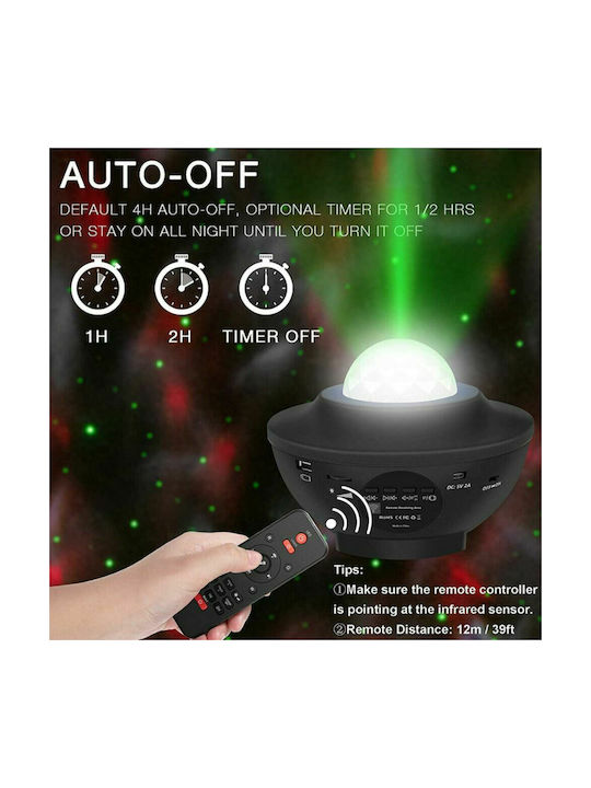 Led Rotating Kids Projector Lamp Black