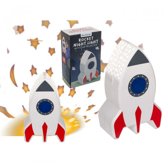 Out of the Blue Kids Projector Lamp with Multicolour Star Projection 16x9.3x15cm