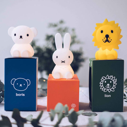 Mr Maria LED Kinder Dekorative Lampe Lion Gelb 9.3x8x12.6εκ.