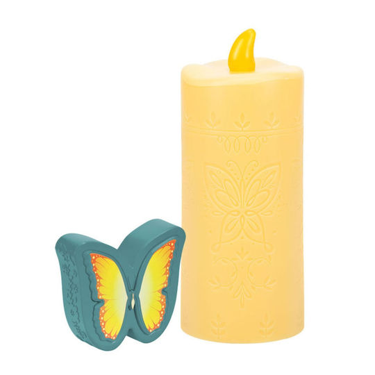 Paladone Kids Decorative Lamp Disney Encanto Candle Light With Butterfly Remote Beige 17.7x7.3x7.3cm