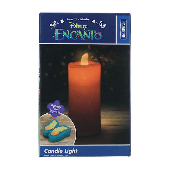 Paladone Kids Decorative Lamp Disney Encanto Candle Light With Butterfly Remote Beige 17.7x7.3x7.3cm