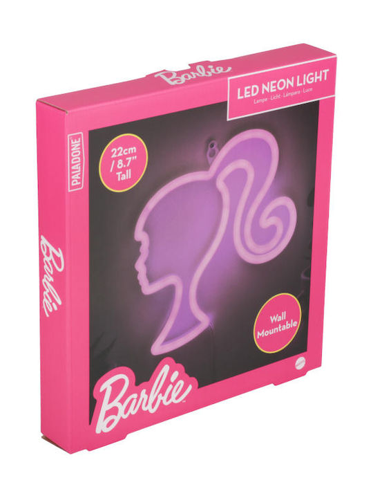 Paladone LED Детско Декоративно Осветително Тяло Barbie Neon Розово 22x22x22см