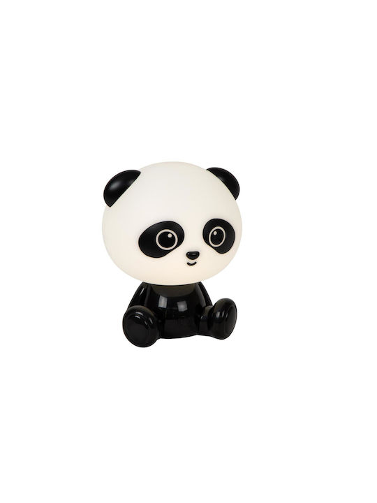 Lucide Lightning LED Kinder Dekorative Lampe Panda Schwarz 21x18x26εκ.