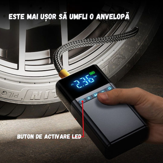 Starter Portabil Pentru Baterii Auto Și Motocicletă 12000mAh Cu Bancă De Alimentare USB Și Obiectiv 12V