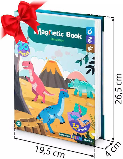 Μαγνητικό Παιχνίδι Κατασκευών Dinosaurs για Παιδιά 3+ Ετών 00024730