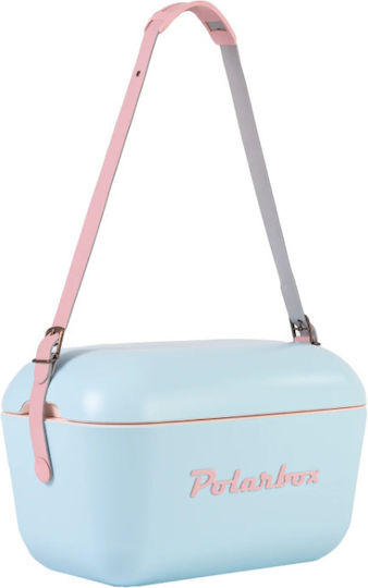Polarbox Classic & Pop Style Portable Fridge 20lt Light Blue - Pink