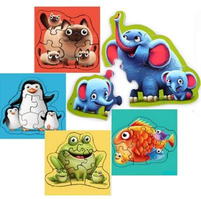 Παιδικό Puzzle Family Match για 3+ Ετών 5pcs Cubika